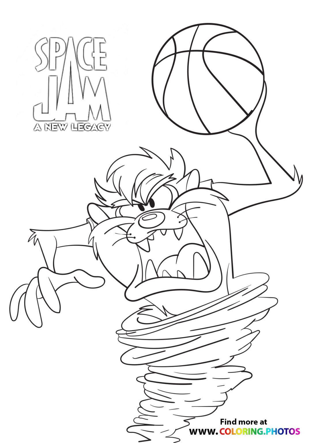 Space Jam Coloring Pages Printable - Printable Templates