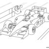 Speedy Formula 1 car coloring page