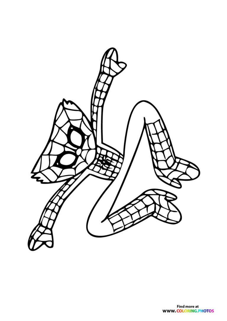 Spider man Huggy Wuggy - Coloring Pages for kids