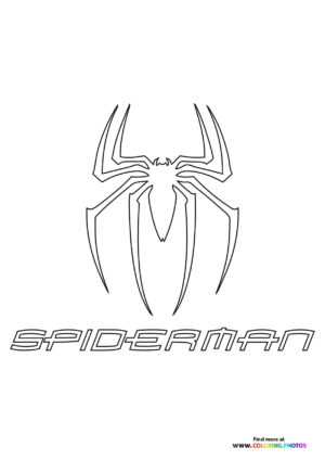 Spiderman logo coloring page