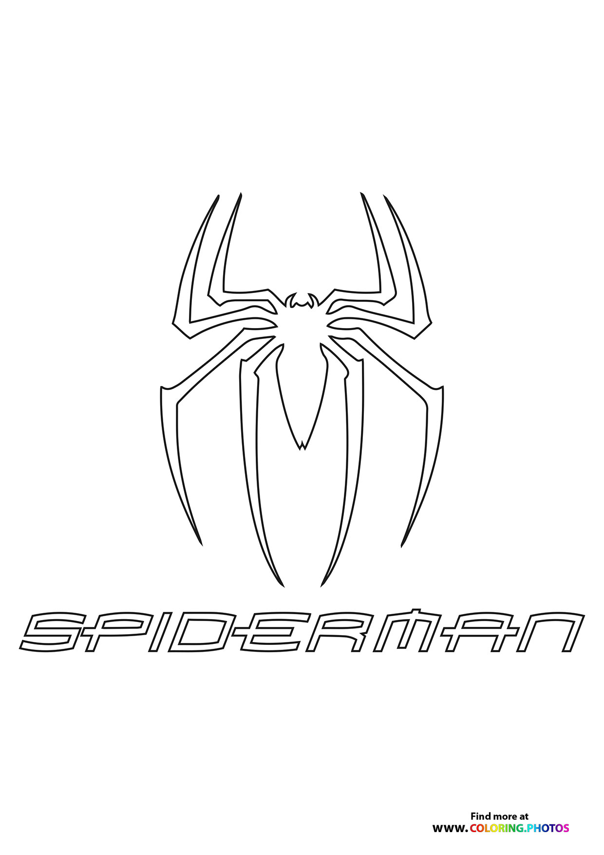 Spider Man Logo Coloring Pages Spider Man Logo Coloring Pages