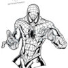 Mean looking Spiderman coloring page