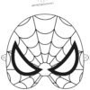 Spiderman mask cutout coloring page