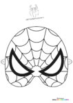 Spiderman mask cutout - Coloring Pages for kids