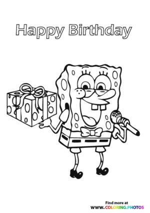 SpongeBob Birthday coloring page