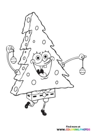 SpongeBob Christmas coloring page