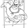 SpongeBob Patrick superhero coloring page