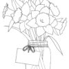 Easter spring Daffodils coloring page