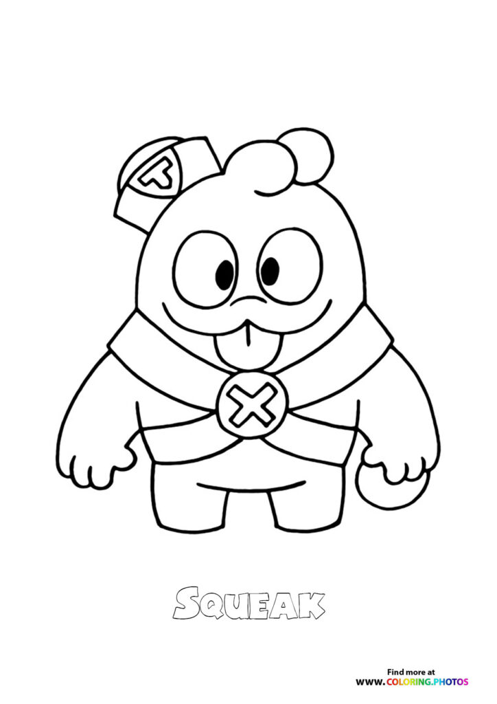 Squeak Brawls Stars - Coloring Pages for kids