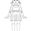 Squid game doll coloring page