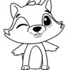 Squirrel winking coloring page