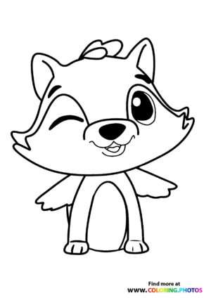 Squirrel winking coloring page
