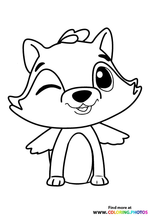 Squirrel winking - Coloring Pages for kids