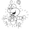 Squirrel swinging dot the dots worksheet