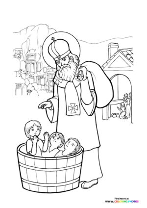 Saint Nicholas Day coloring page