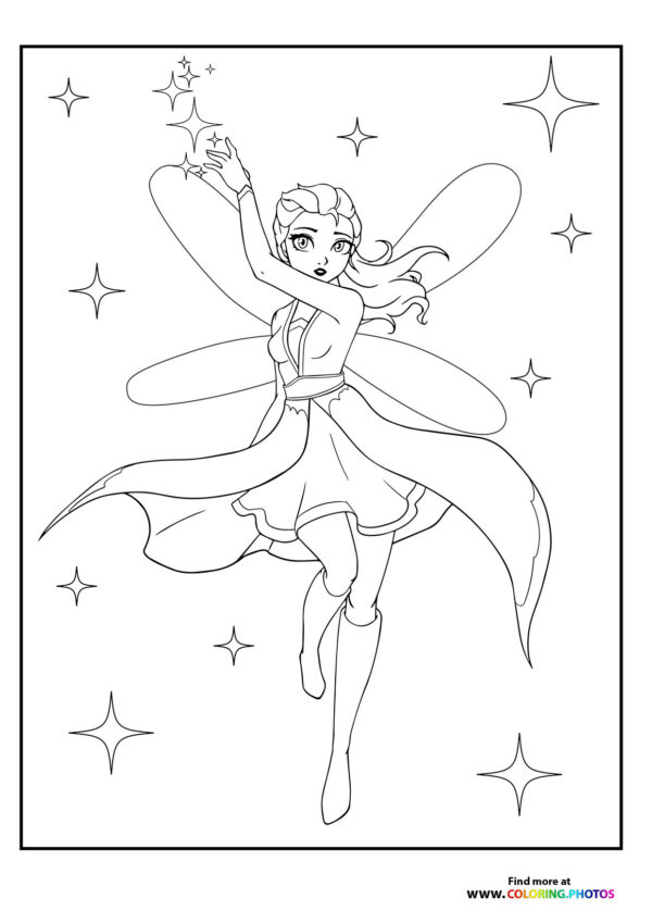 Star fairy - Coloring Pages for kids