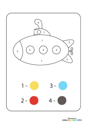 Submarine color by numbers