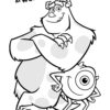 Sulley and Mike - Monsters at work coloring page