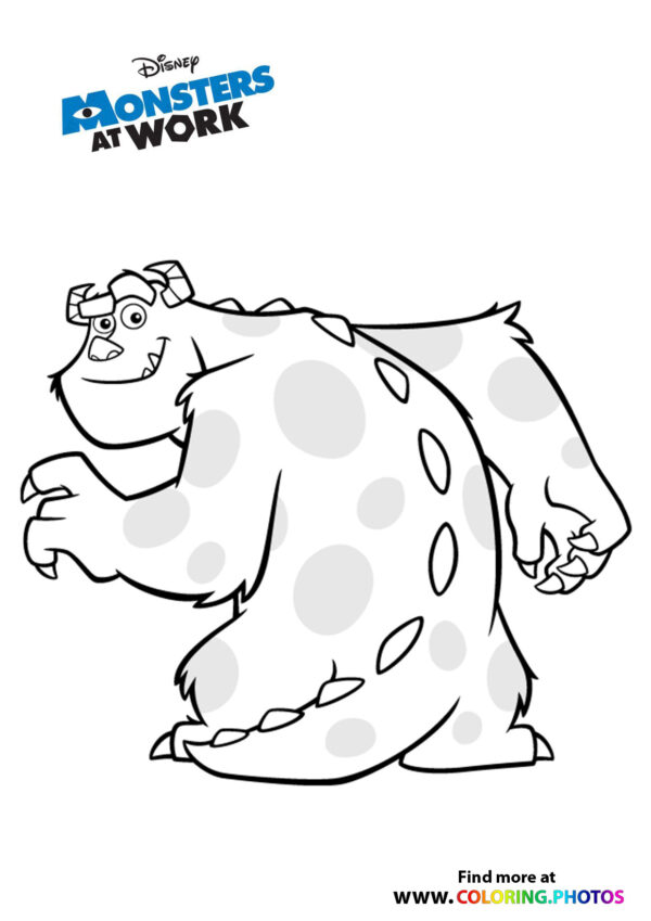 Sulley - Monsters at work coloring page