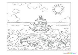 Summer sea boat