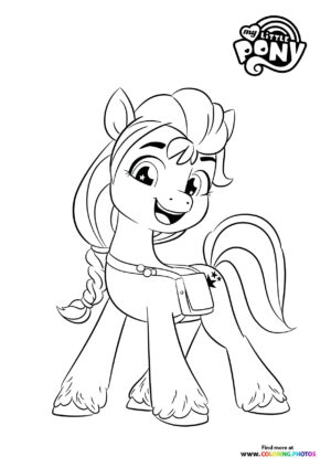 Sunny Starscout smiling coloring page