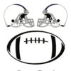 Super bowl helmets and football coloring page
