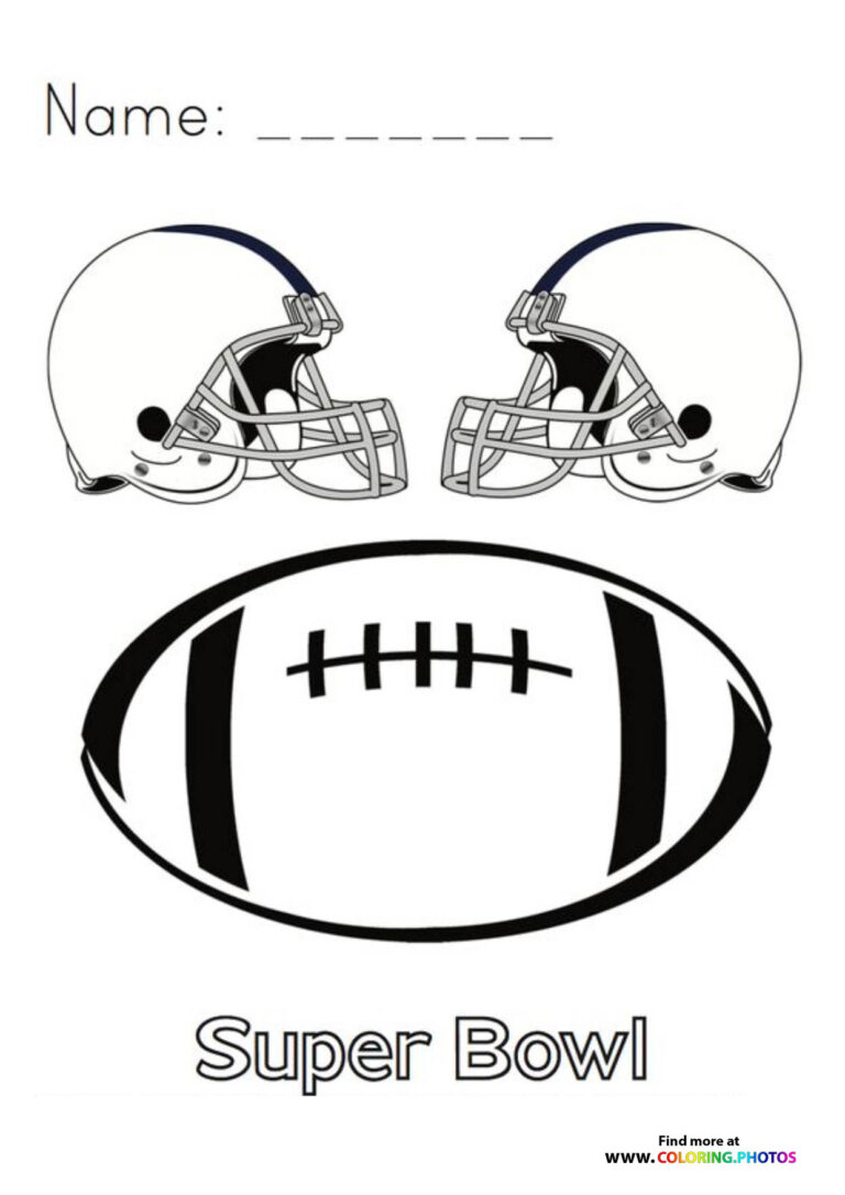 Super Bowl Coloring Pages for kids Free print or download