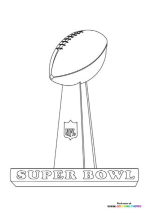 Vince Lombardi trophy coloring page