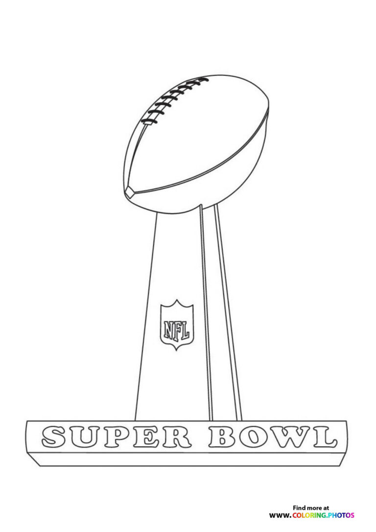 Super Bowl Coloring Pages for kids Free print or download