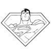 Superman logo with face coloring page