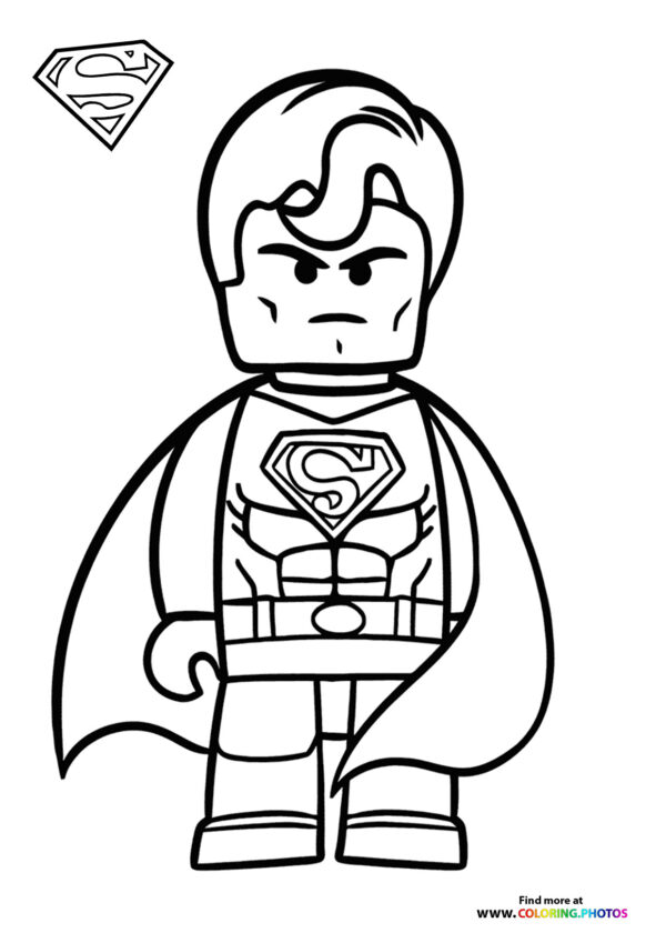 Lego Superman coloring page