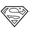 Superman logo coloring page