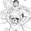 Superman posing coloring page