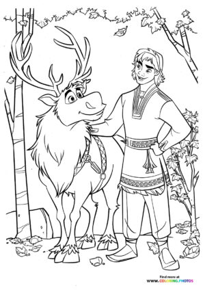 Sven from Frozen - Coloring Pages for kids | Free and easy print