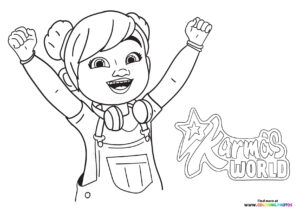 Switch from Karmas world coloring page