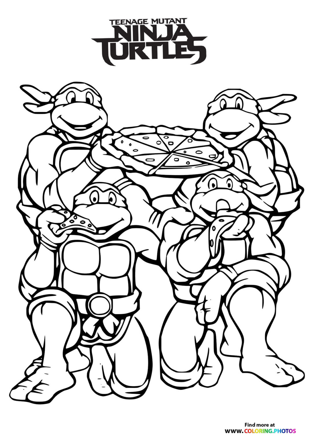 Teenage Mutant Ninja Turtles Coloring Pages for kids 100 free print