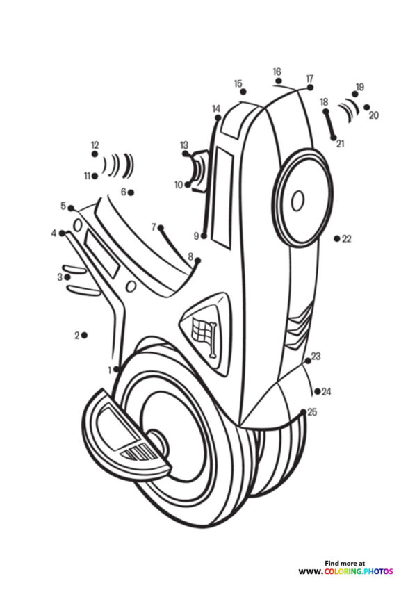 Tag Barkers bike coloring page