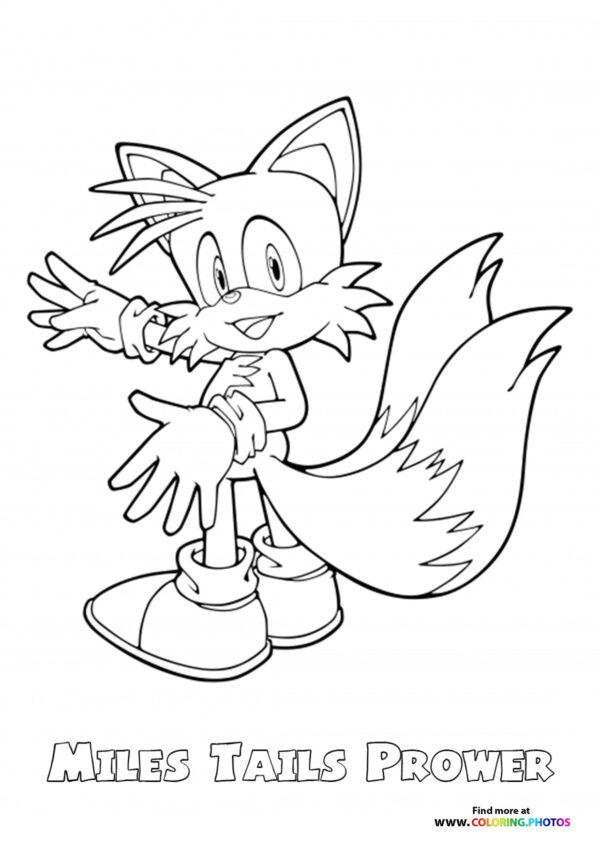 Tails from Sonic coloring page