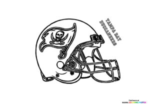 Tampa Bay Buccaneers NFL helmet coloring page