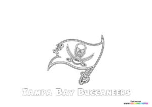 Tampa Bay Buccaneers NFL logo coloring page