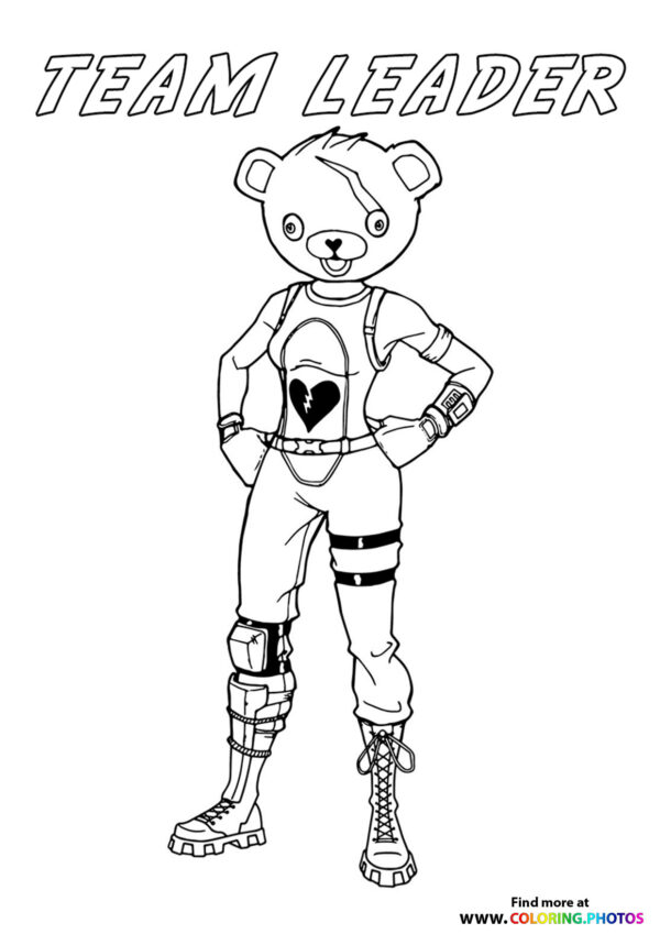 Team Leader - Fortnite coloring page