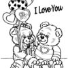 Teddy Bear Valentines coloring page