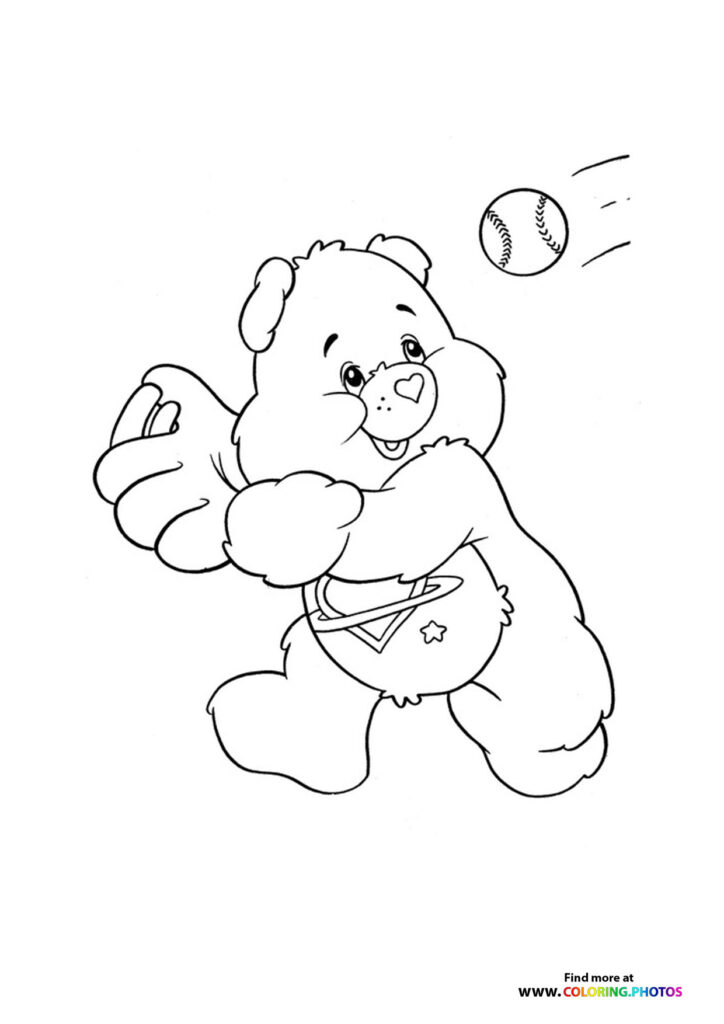 Care Bear Playing Baseball