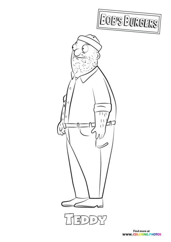 Teddy from Bob's Burgers coloring page