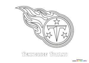 Tennessee Titans NFL logo coloring page