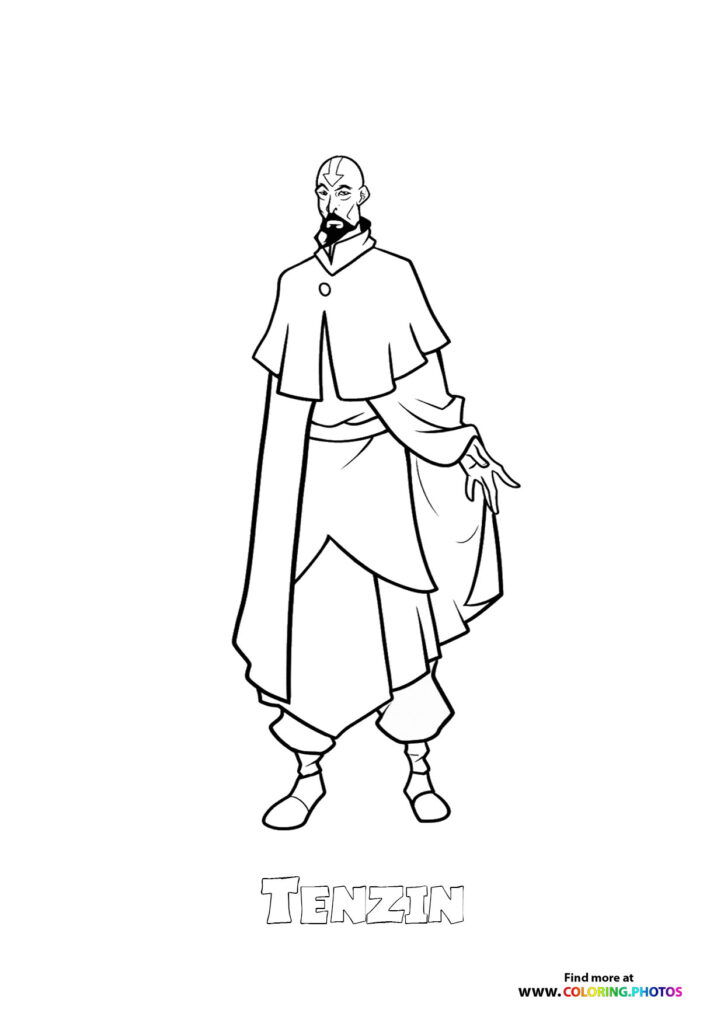 Tenzin Legend Of Korra - Coloring Pages for kids