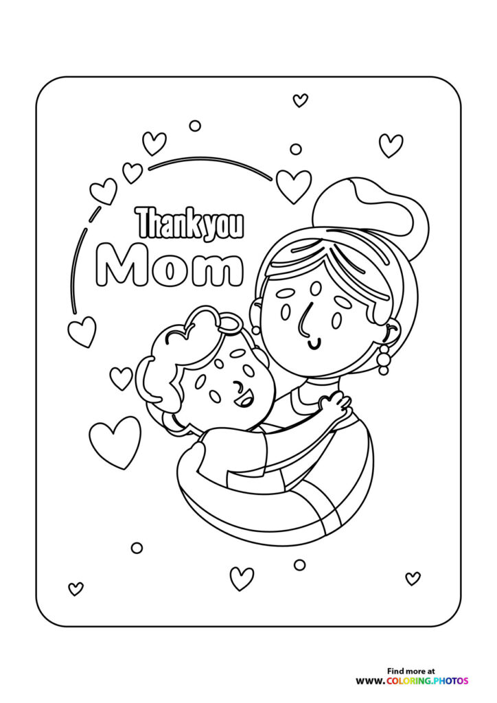 Thank you Mom - Coloring Pages for kids