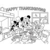 Thanksgiving Mickey Mouse family coloring page