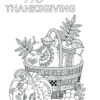 Thanksgiving basket of food coloring page