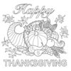 Thanksgiving food coloring page